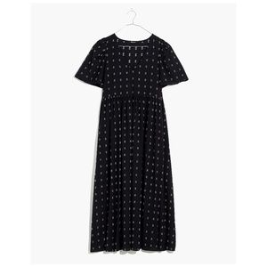 *In Search Of* Madewell Dobby Puff-Sleeve V-Neck Midi Dress